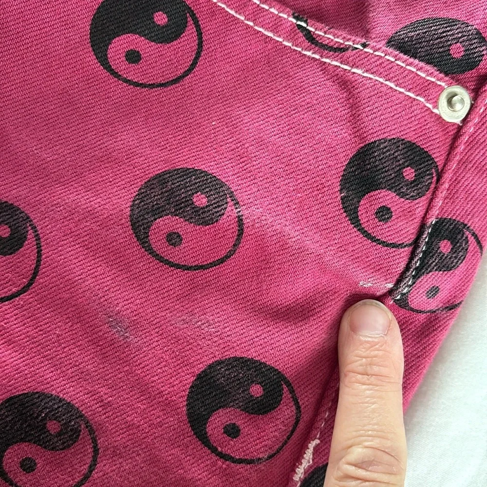 Princess Polly Pink Yin Yang Print Jeans Size 10 Women’s - Picture 7 of 15